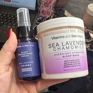 Vitamins and Sea Beauty Serum and Sleep Mask Set